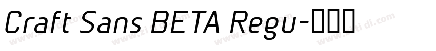 Craft Sans BETA Regu字体转换